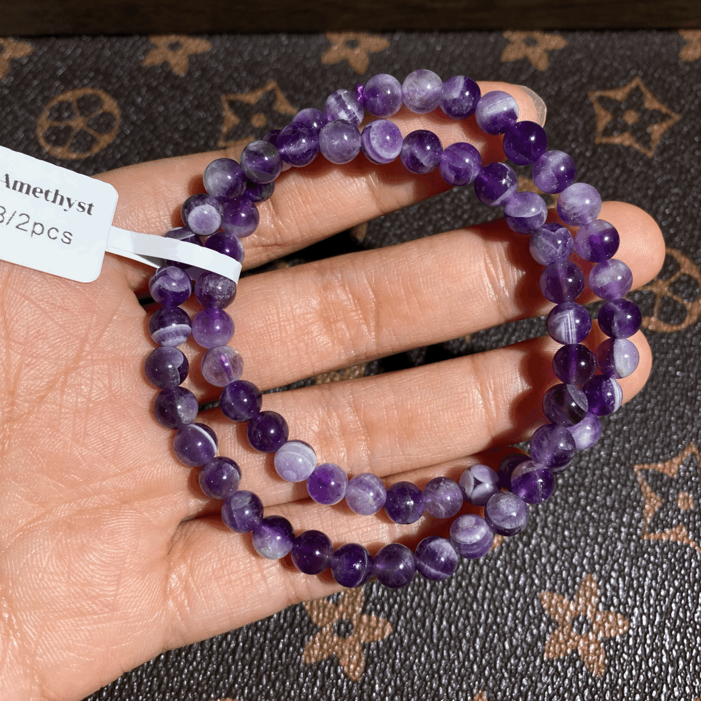 Dream amethyst bracelet 6mm $3/2pcs