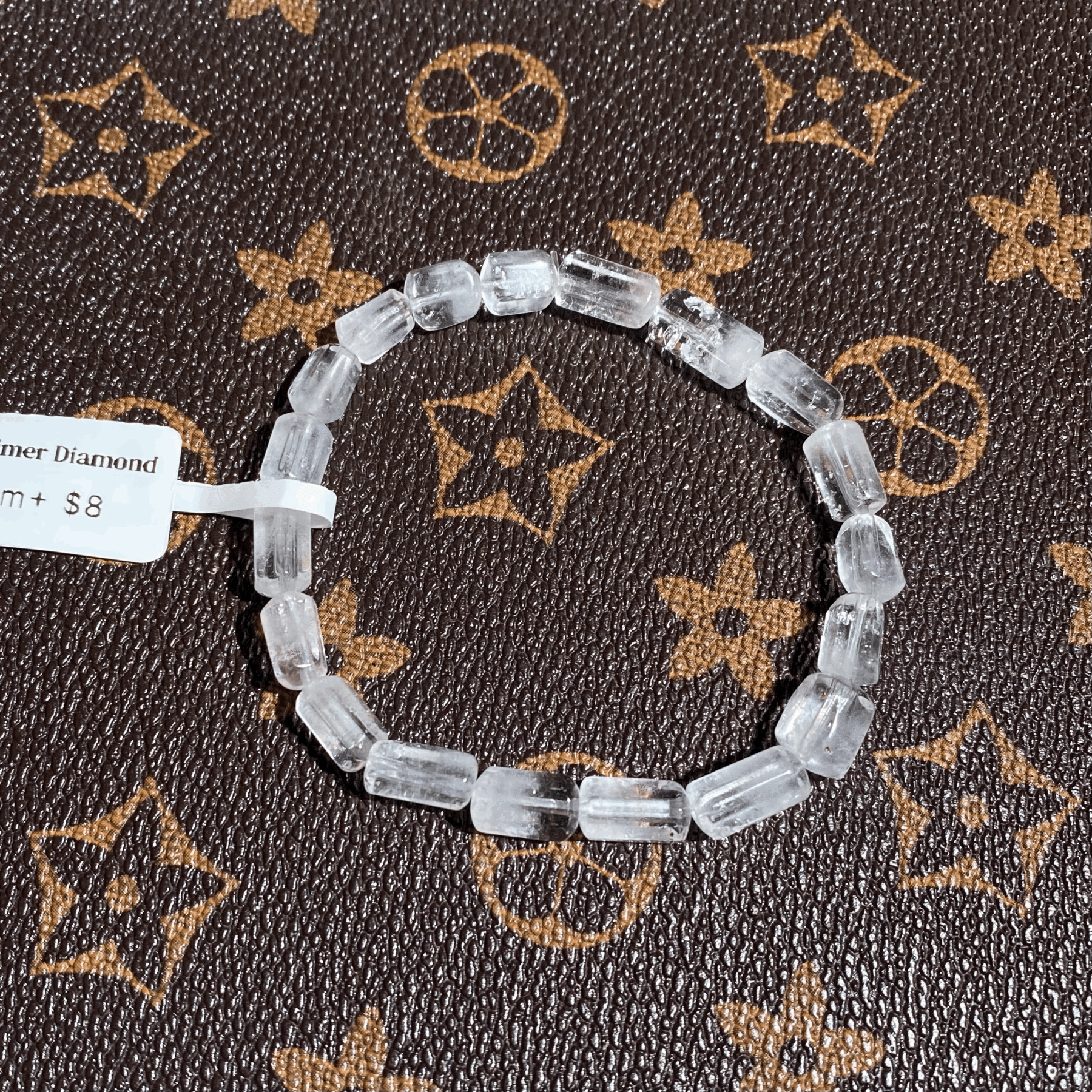 Herkimer diamond bracelet 6mm+ $8