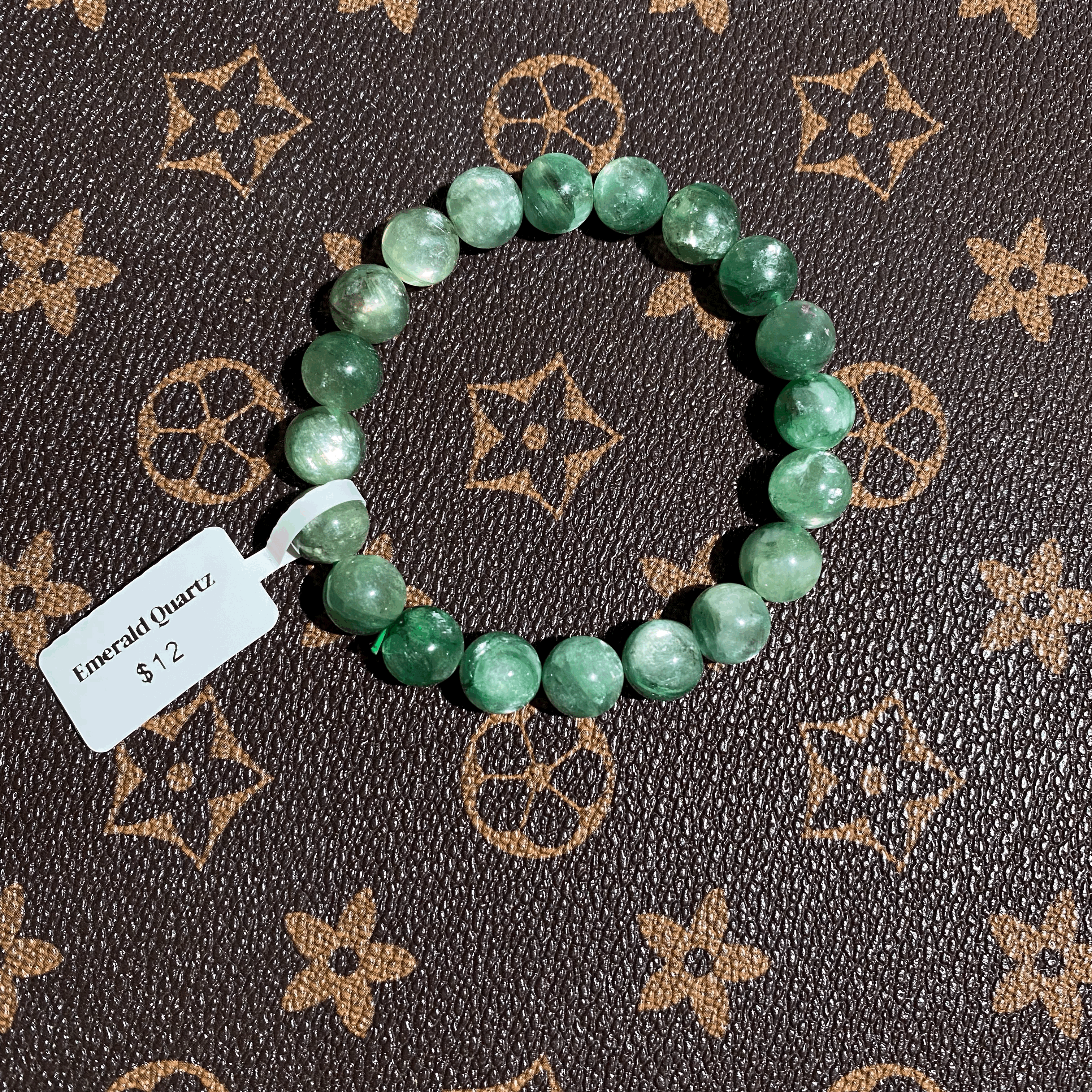 Purple emerald quartz bracelet 10mm $12
