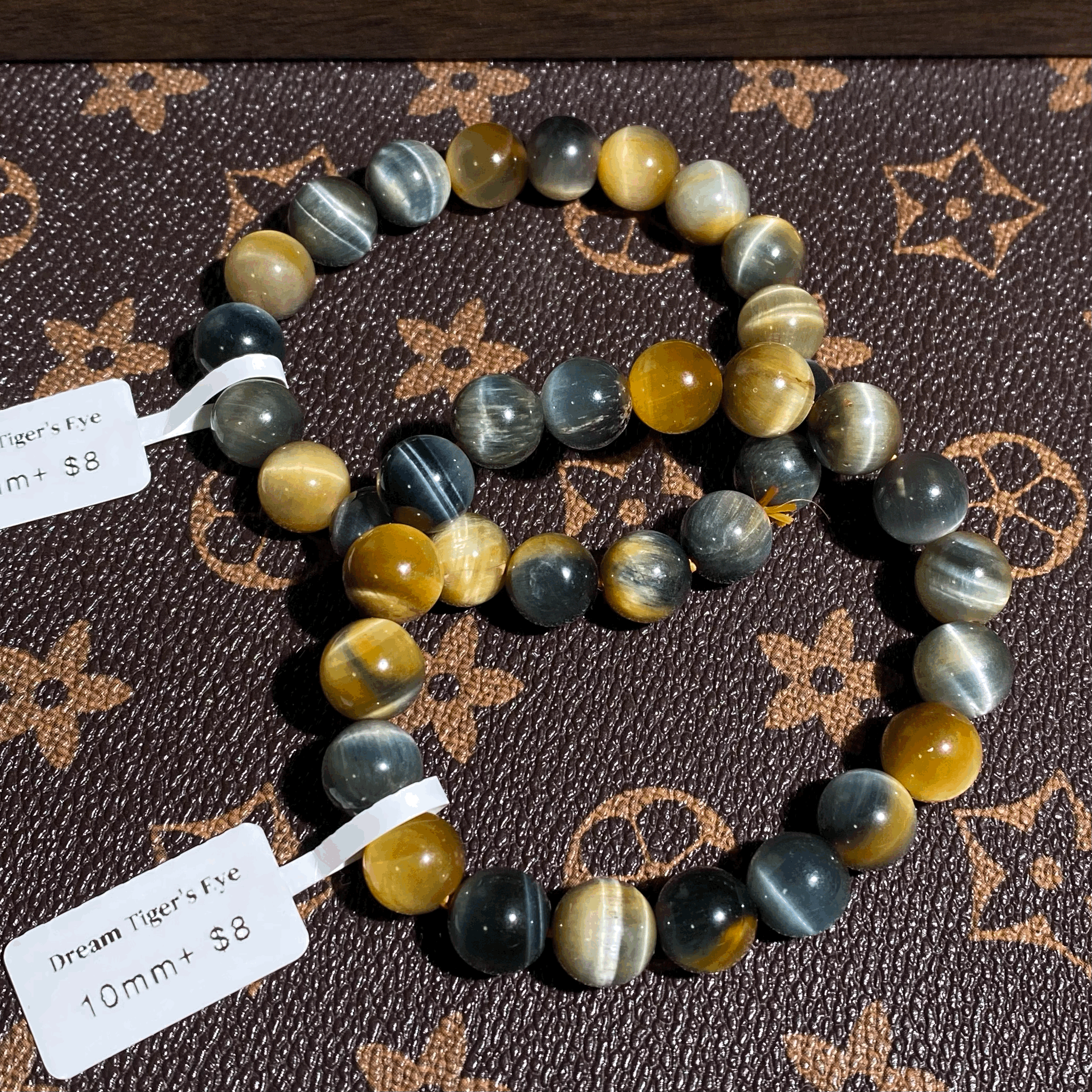 Dream tiger's eye bracelet 10mm+ $8