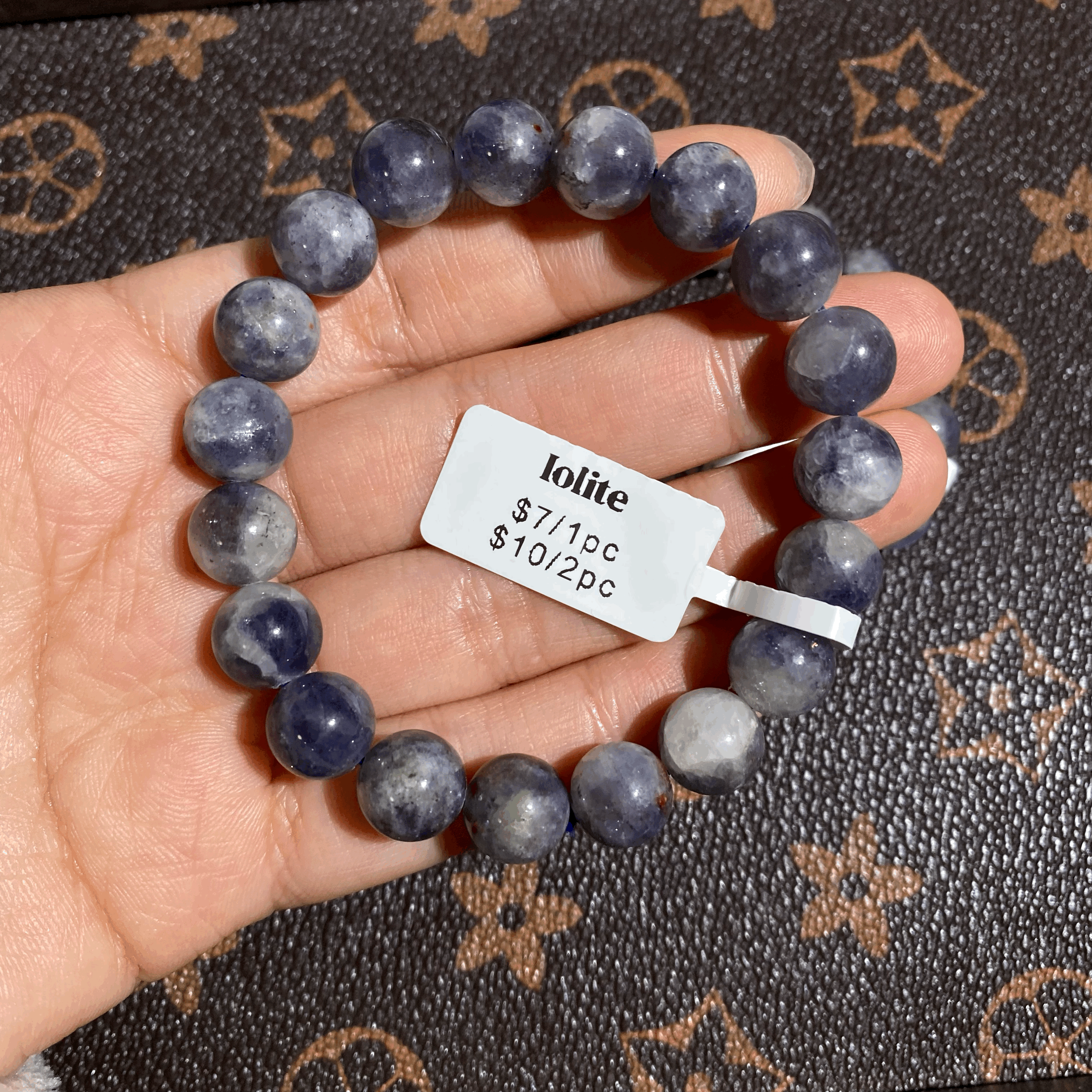 Iolite bracelet 10mm $7