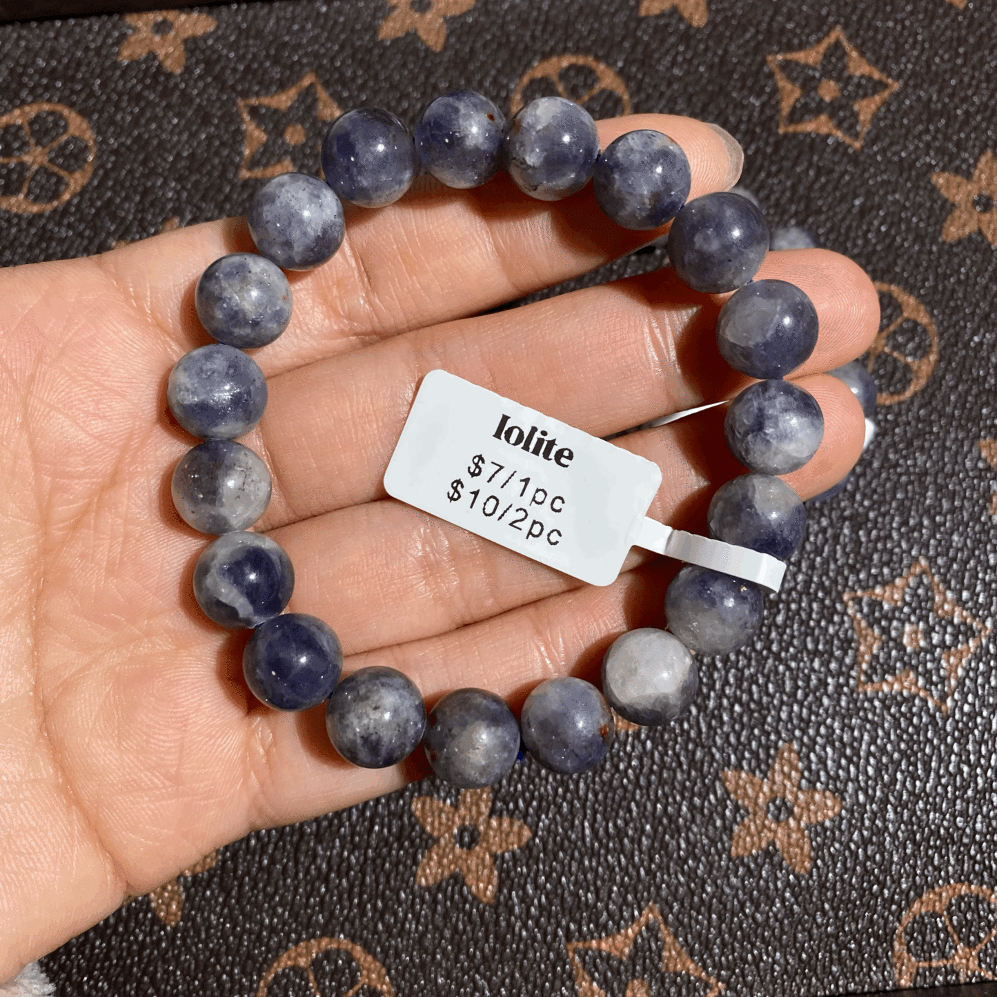 Iolite bracelet 10mm $7