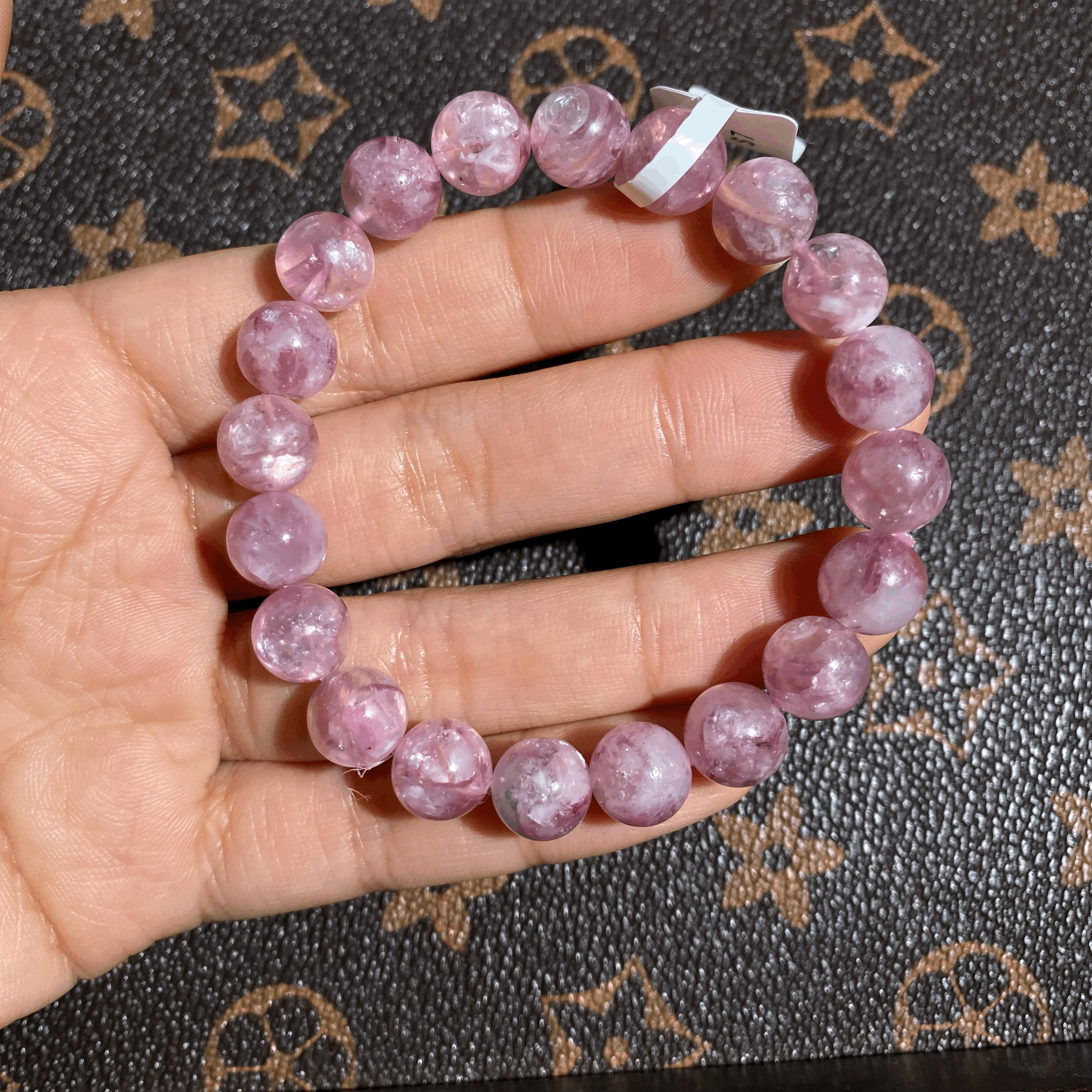 Purple emerald quartz bracelet 9.5mm $7