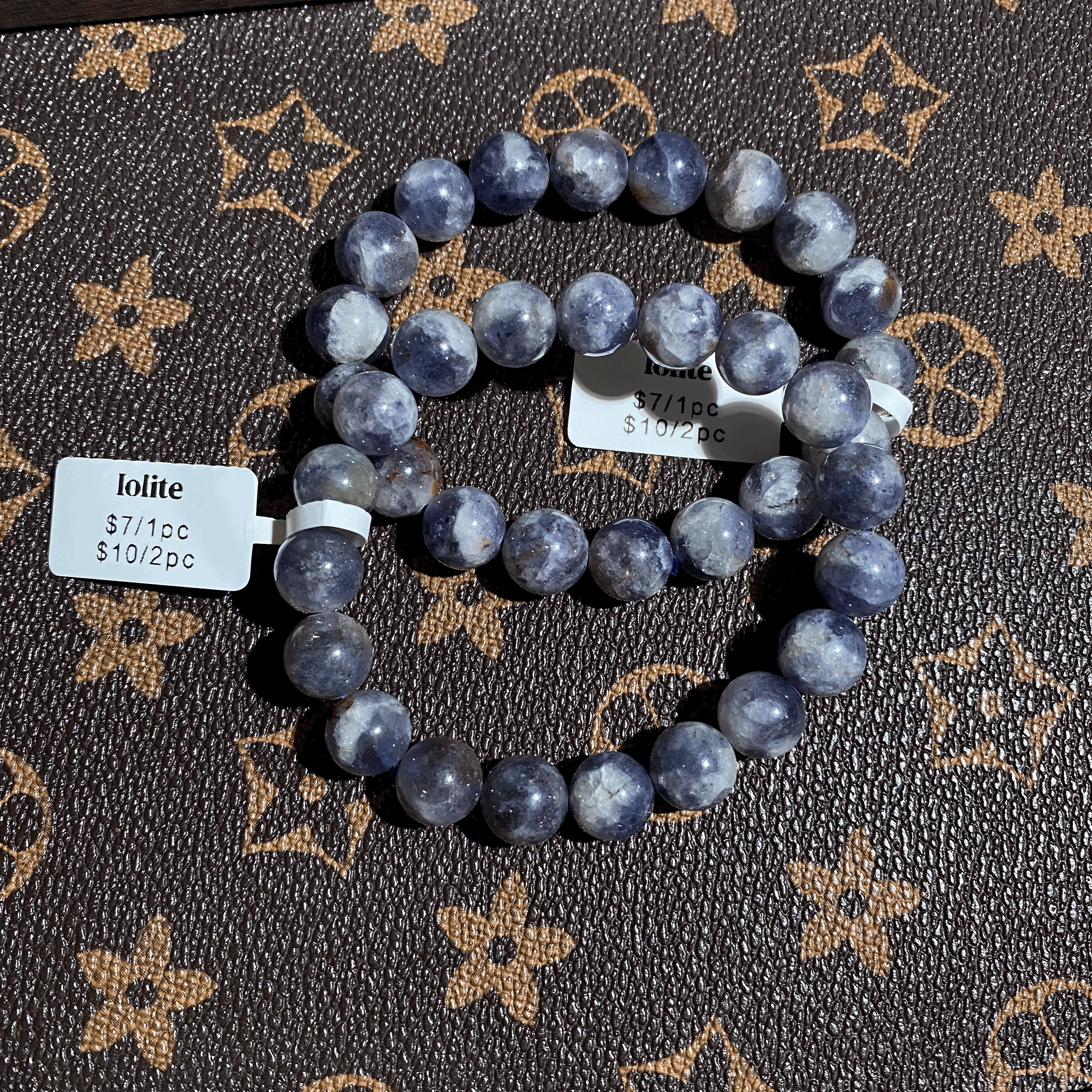 Iolite bracelet 10mm $7