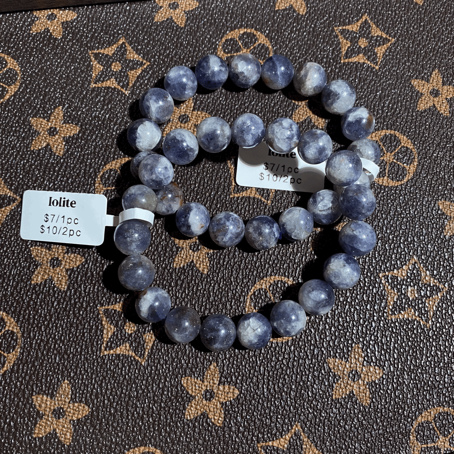 Iolite bracelet 10mm $7