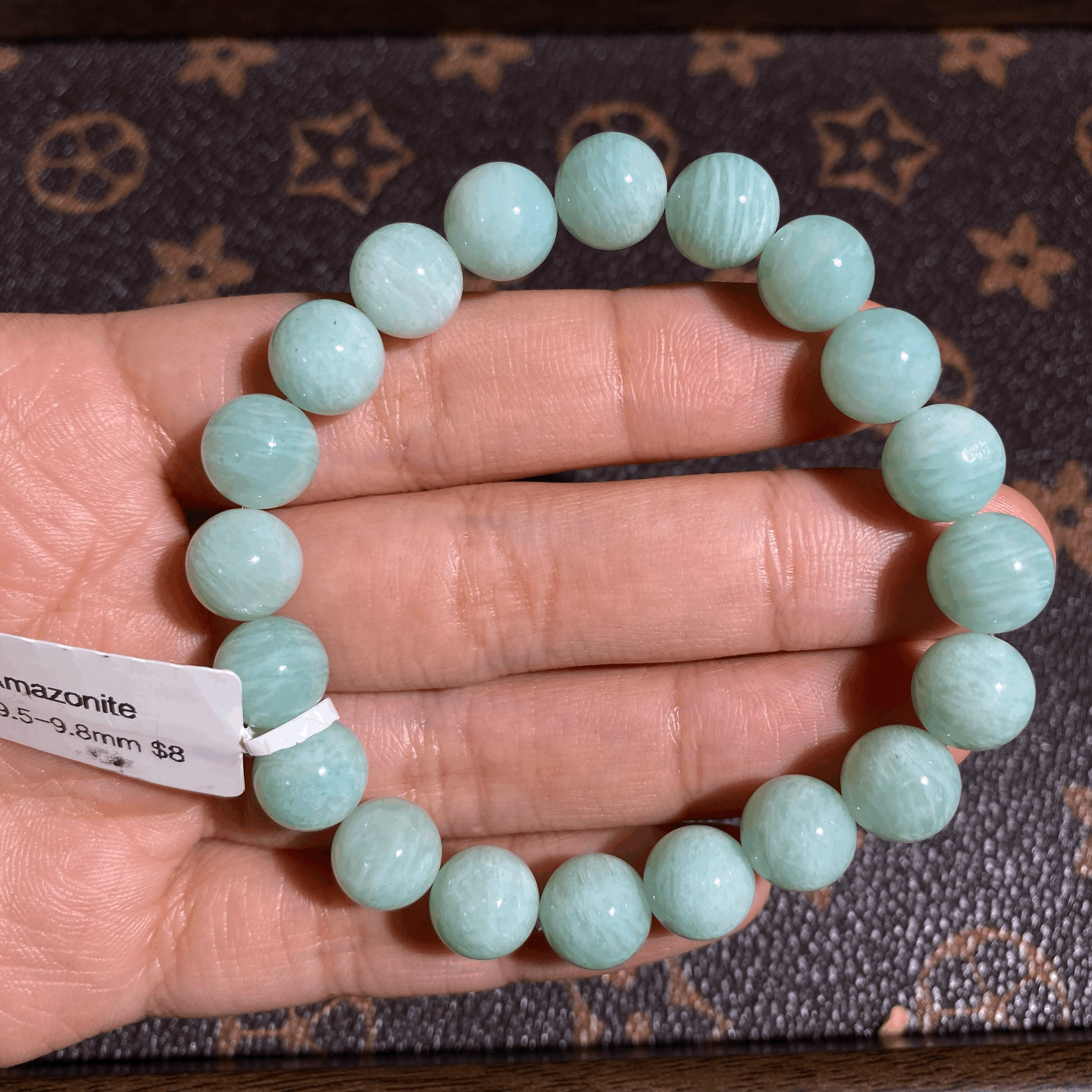 Amazonite bracelet 9.5mm $8