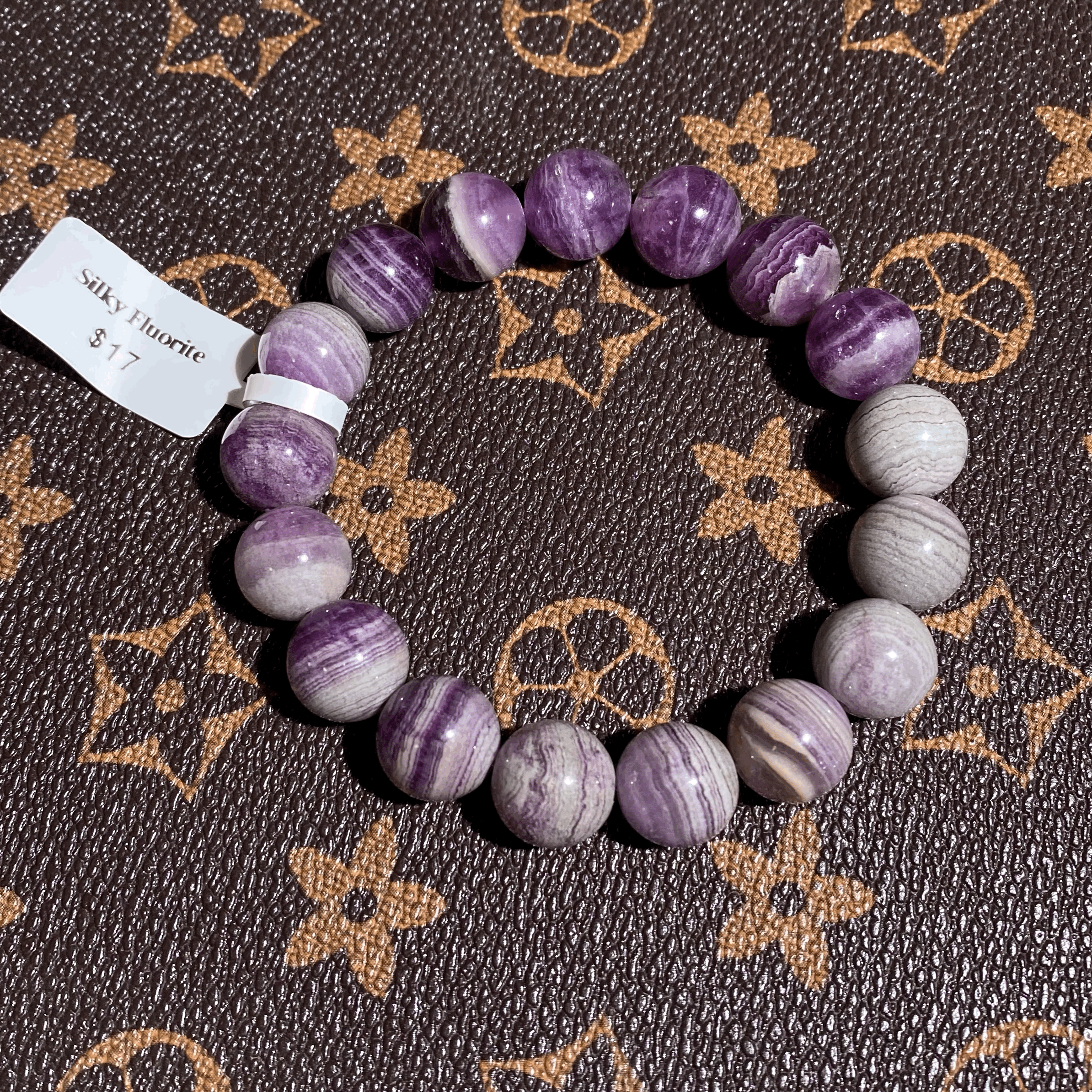 Silky fluorite bracelet 12mm+ $17