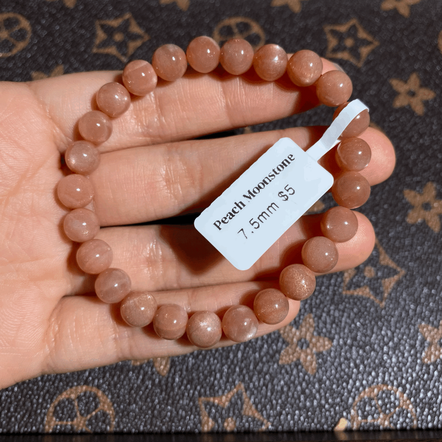 Peach moonstone bracelet $5