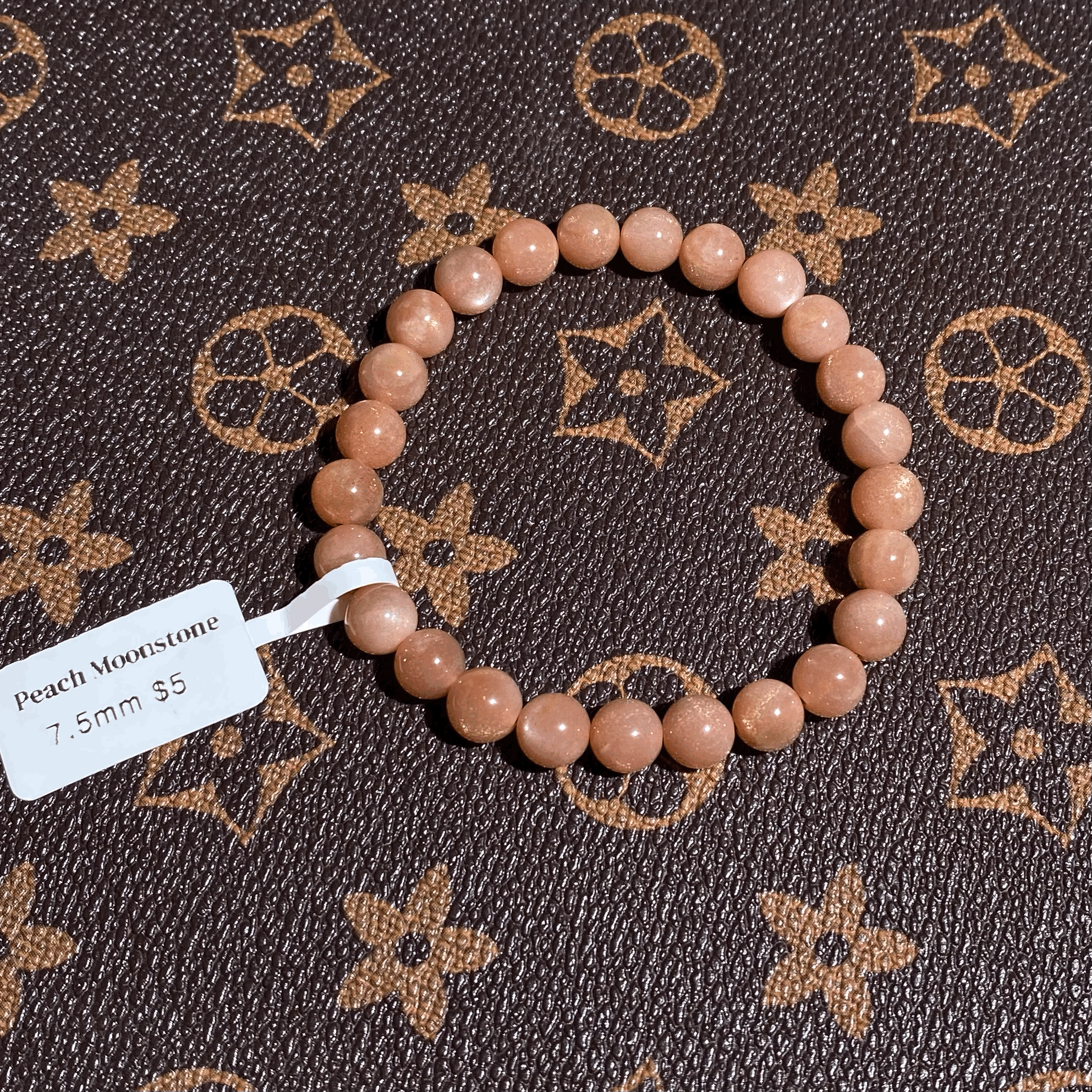 Peach moonstone bracelet $5