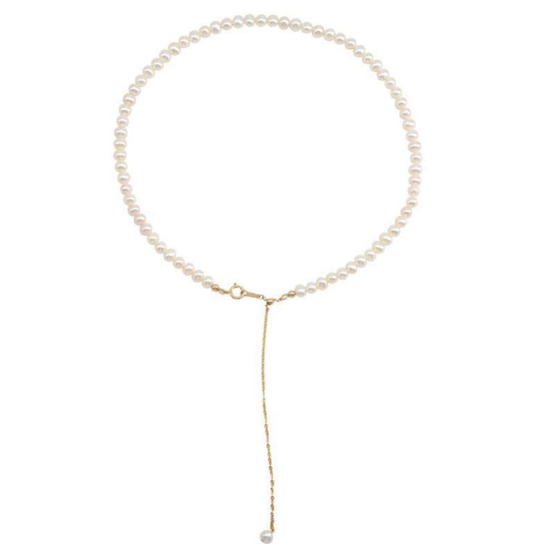 📿 Colier de perle de apa dulce placat cu aur de 18k