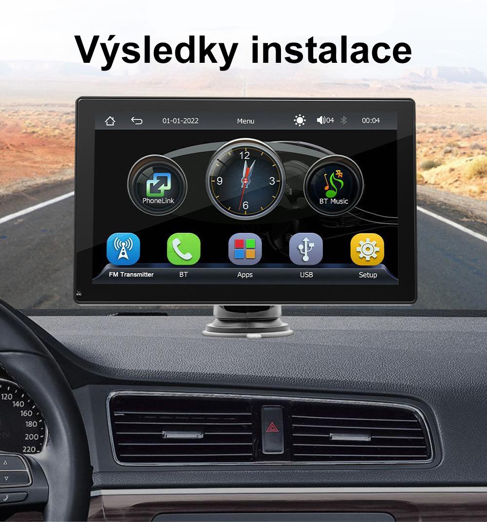 Stažitelné audio a video systémy do auta