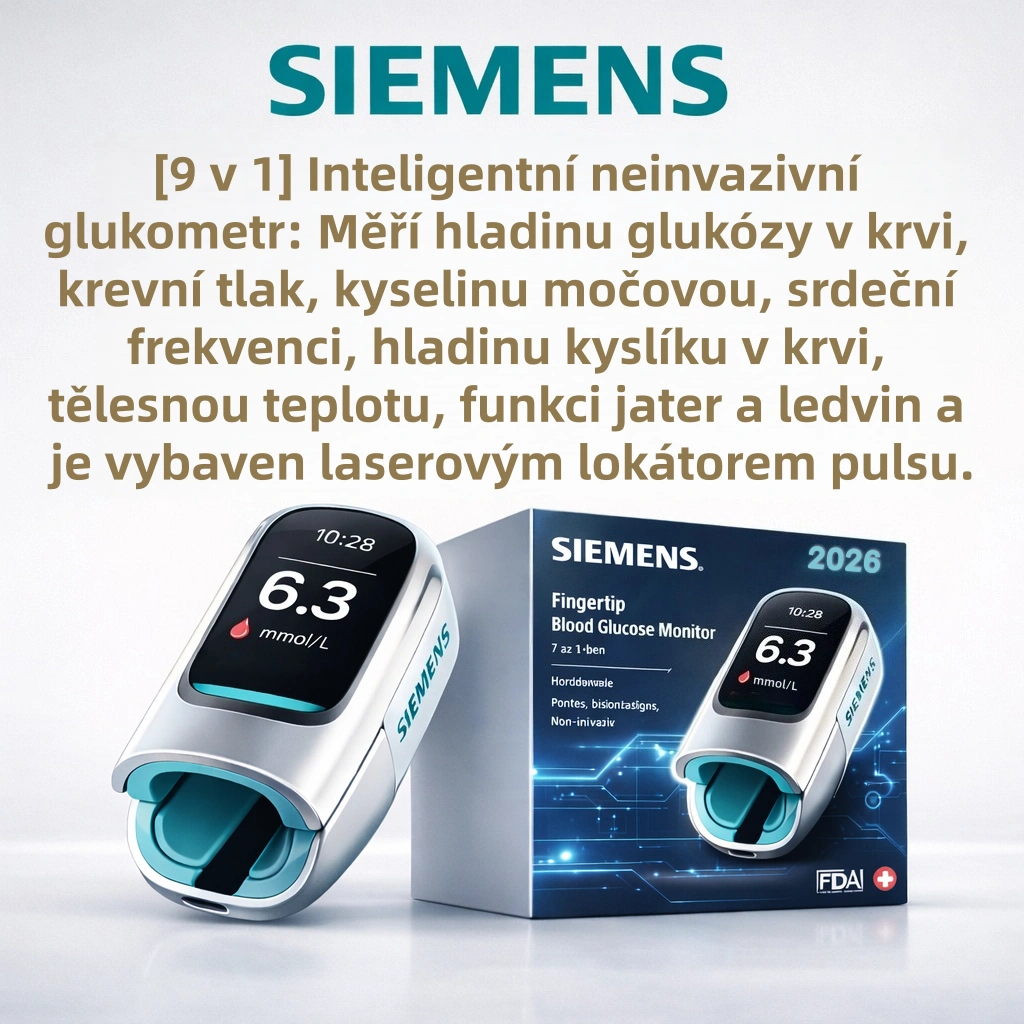 🔥Pokročilá německá technologie 2026🔥 Neinvazivní chytrý glukometr Siemens™: Rychlé, bezbolestné a bezjehlové měření hladiny glukózy v krvi🔥