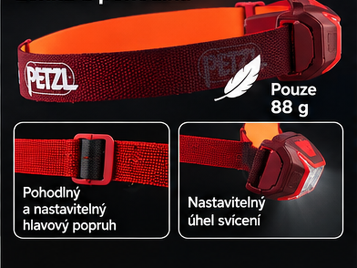 Nastaviteln&yacute; p&aacute;sek a nakl&aacute;pěc&iacute; sv&iacute;tilna PETZL