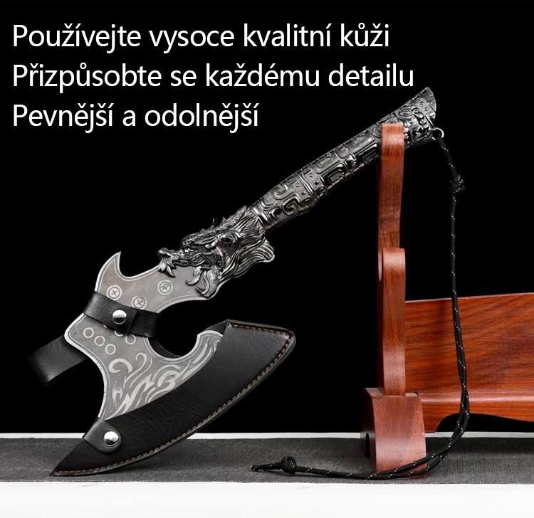 Vysoce kvalitní ručně vyřezávaná dračí sekera, nejvíce personalizovaný dárek