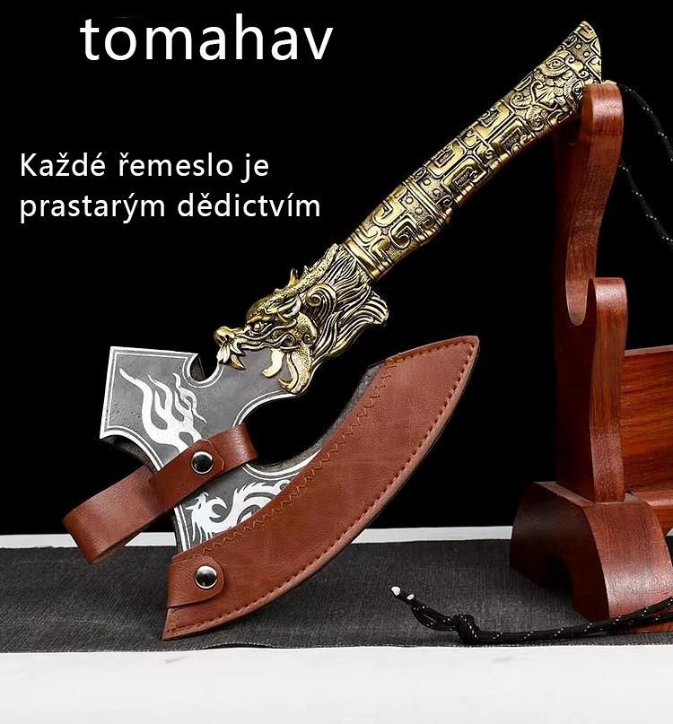 Vysoce kvalitní ručně vyřezávaná dračí sekera, nejvíce personalizovaný dárek