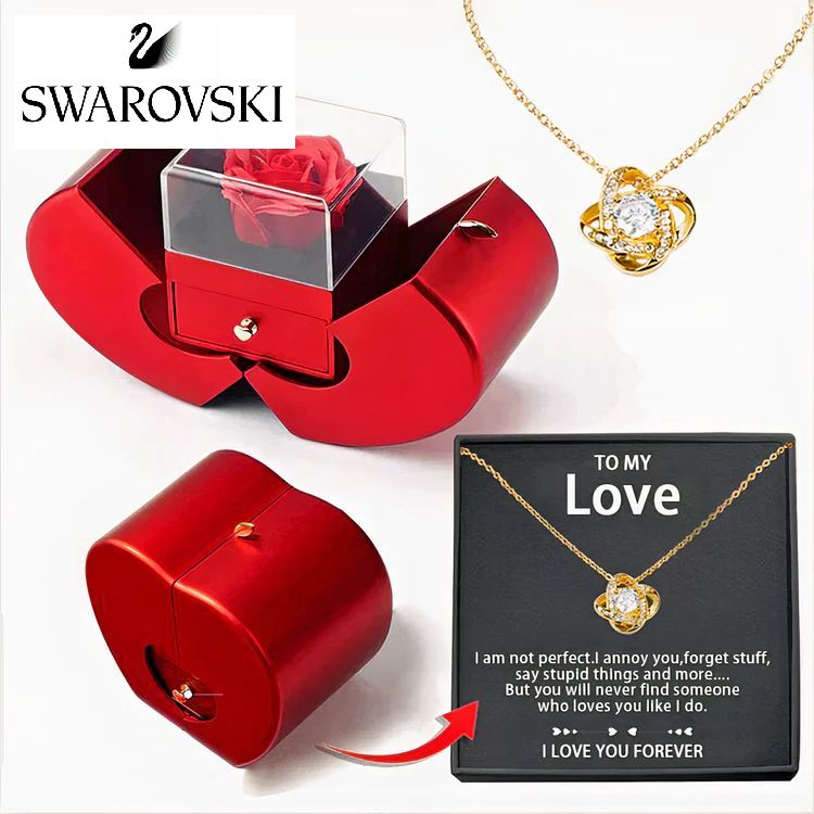 🎁Platinový náhrdelník Sfarovski v dárkové krabičce - Nejlepší dárek pro přítelkyni, přítelkyni, matku