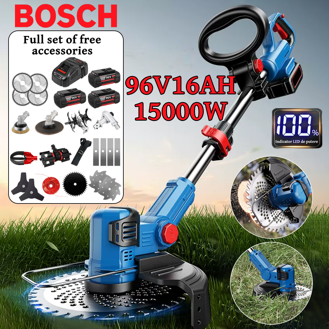 Malá, multifunkční přenosná sekačka na trávu BOSCH s lithiovou baterií