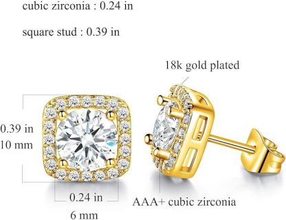 💞Zásnubní svatební šperky s kubickými zirkony pokovené 18K zlatem, 3 balení