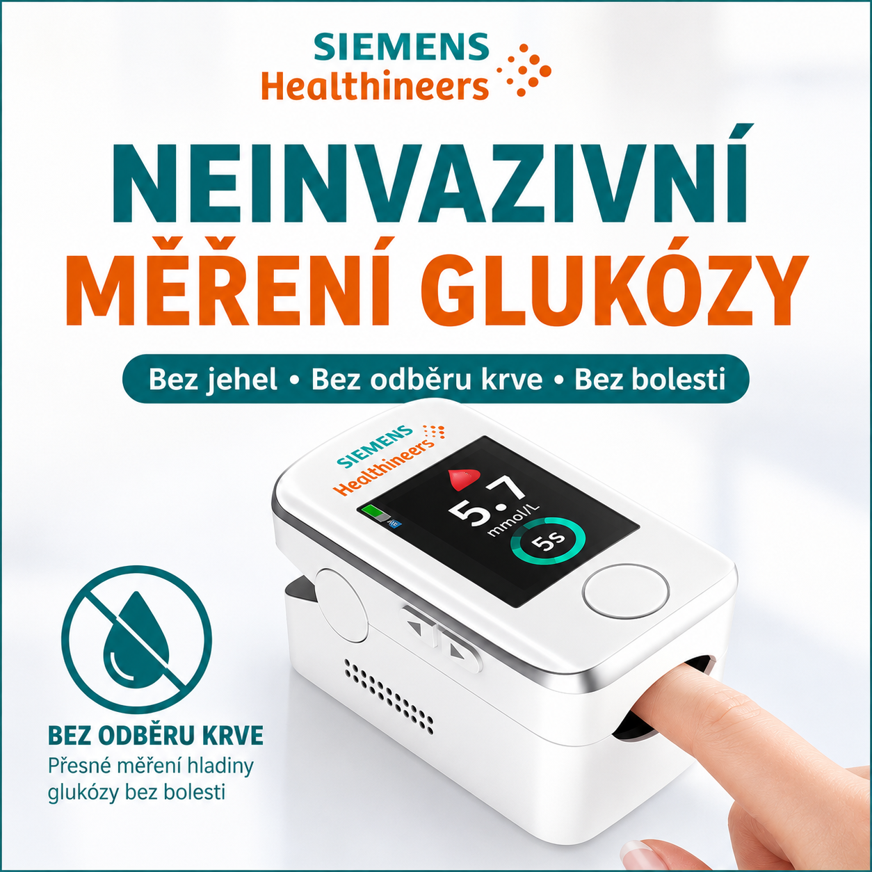 2026 Nový neinvazivní glukometr Siemens ✅ Bez vpichu, bez bolesti 💕 Přesné měření hladiny cukru