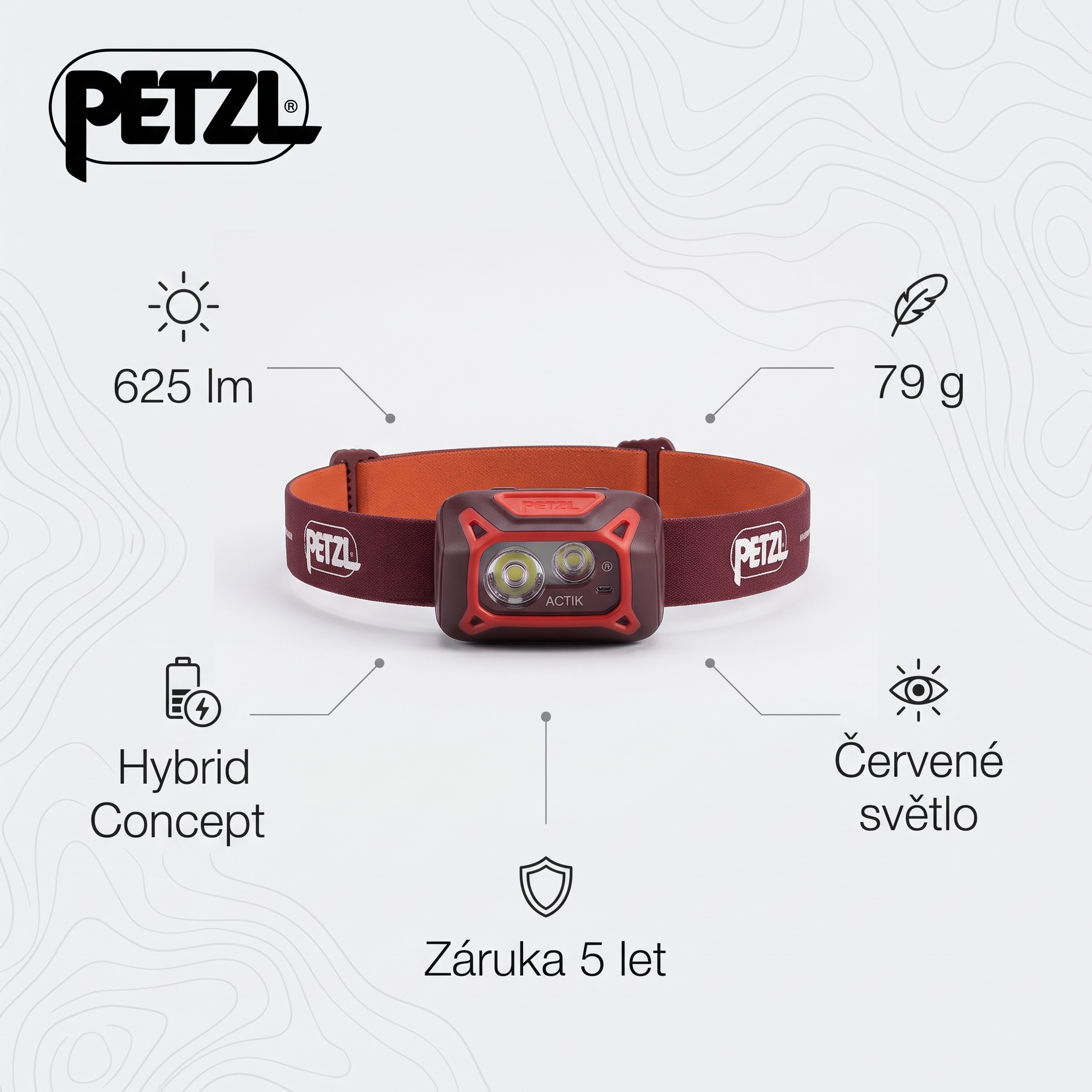 Dobíjecí čelovka PETZL ACTIK CORE 625 lm – Dokonalý praktický dárek pod stromeček