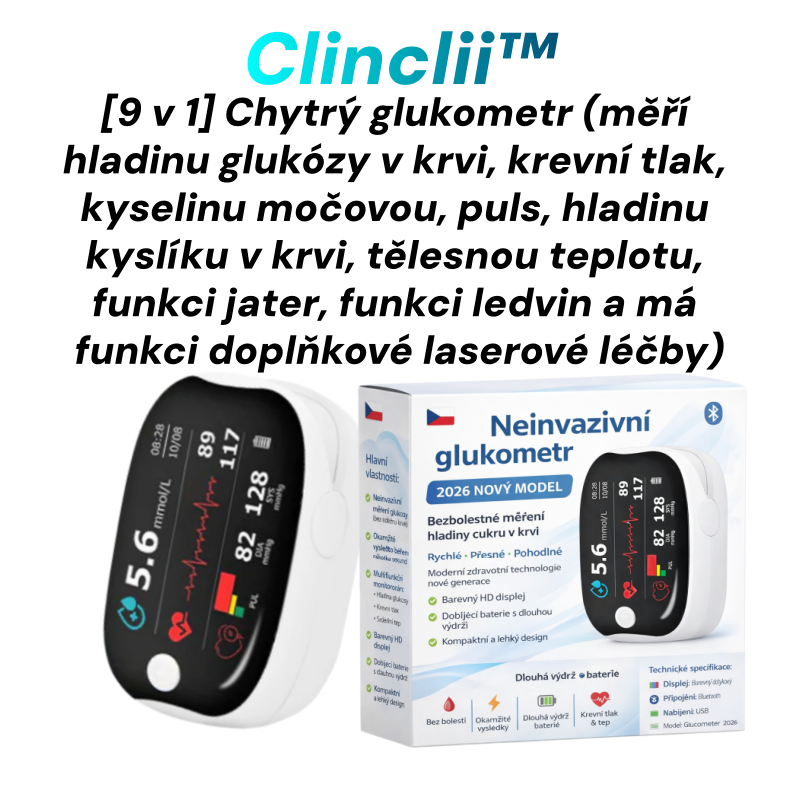 【🔥 Novinka na trhu!】Laserový glukometr Clinclii™ GlucoSense