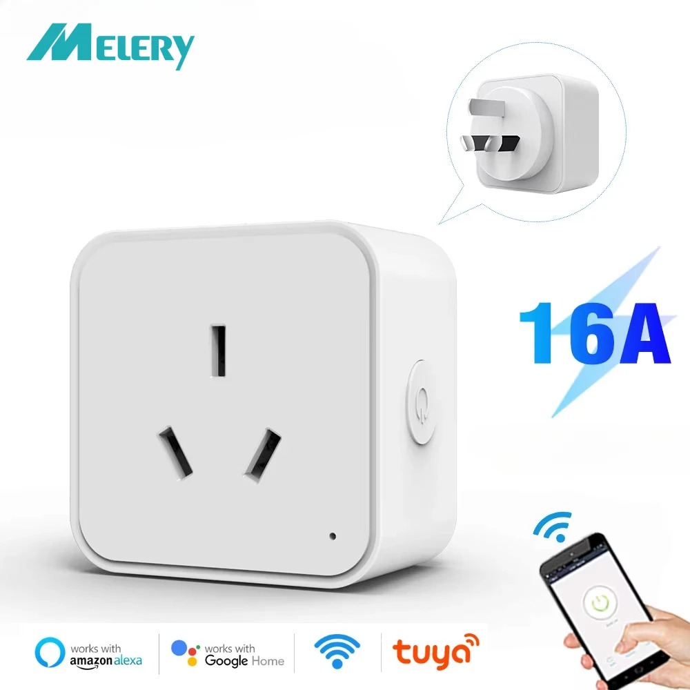 Melery Tuya Smart Socket Power Strips WiFi Multi intelligent Outlet AU Plug Wireless Voice Remote Timing by Aleax Google Home