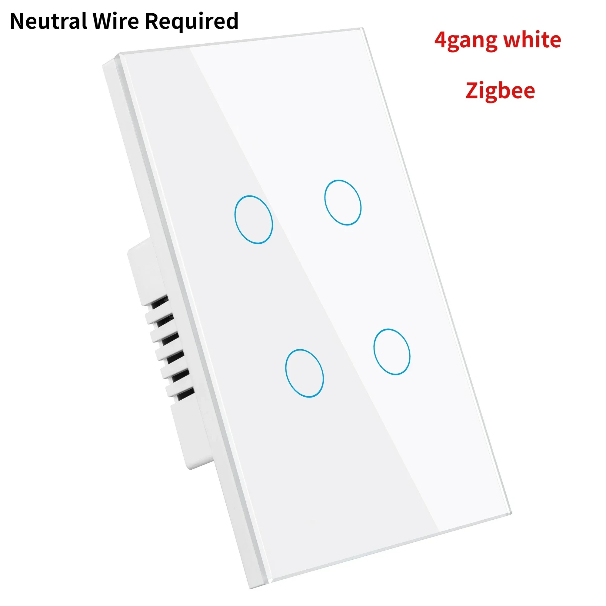 Melery Zigbee Smart Life Light Switch with/without Neutral Wire Wall Touch Sensor Glass Panel Remote by Tuya Alexa Google Home Assistant