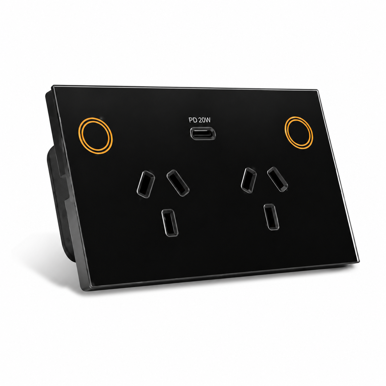 Melery Smart Zigbee AU Argentina SAA Certificate Double Wall Socket Wireless Power Point Glass Panel Remote by Alexa Google Home Assistant Hub Required