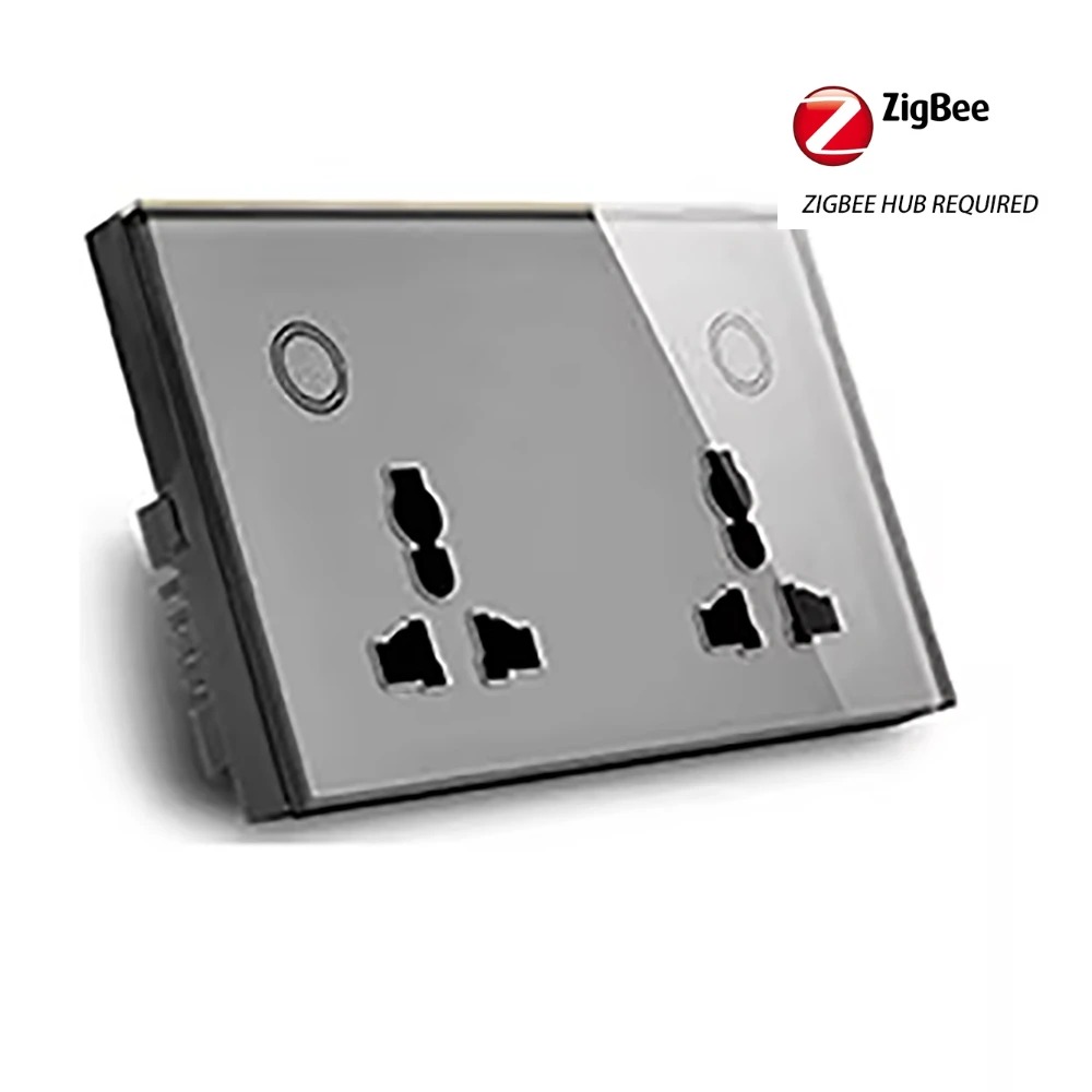 Melery Zigbee Tuya 147 Wall Socket USB Type-C PD 20W Universal Power Plug Outlet Touch Switch Voice Remote by Alexa Google Home-Melery