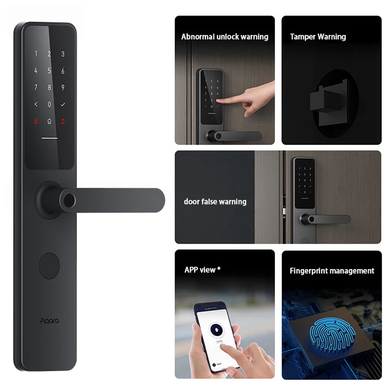 Melery Smart Door Lock A100 Pro Zigbee Bluetooth 5.0 Fingerprint Unlock A100 Pro Door Lock Work with Apple Homekit Aqara Home