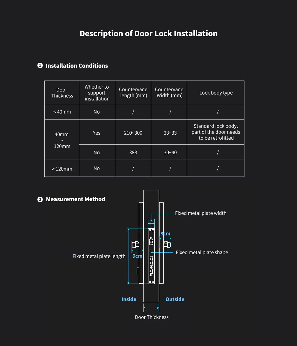 Melery Smart Door Lock A100 Pro Zigbee Bluetooth 5.0 Fingerprint Unlock A100 Pro Door Lock Work with Apple Homekit Aqara Home