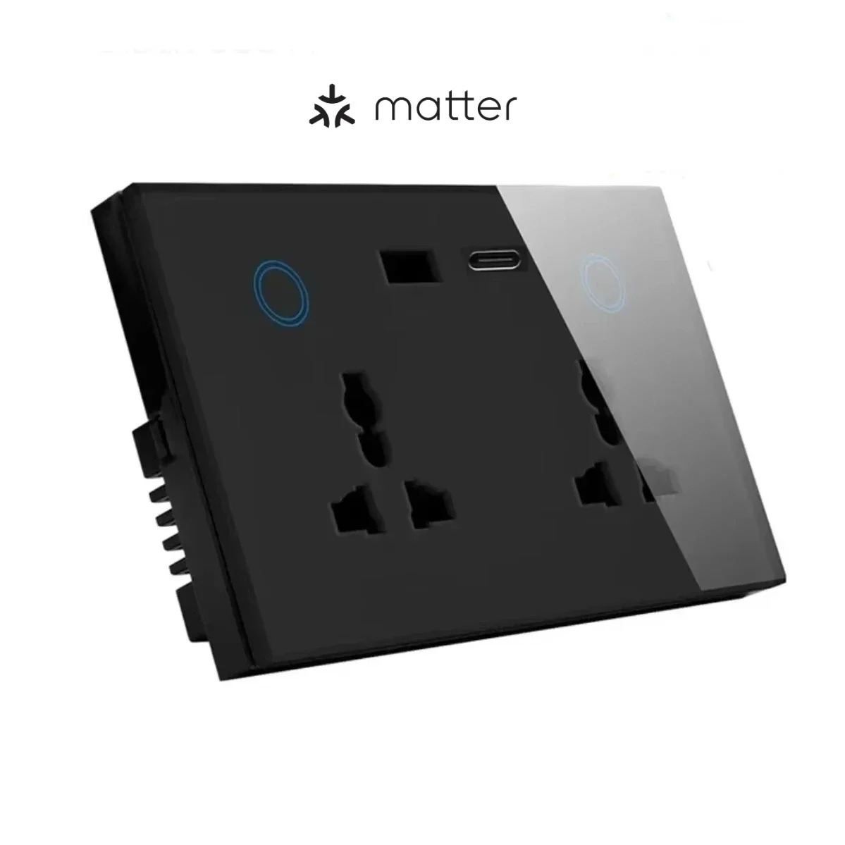 Melery Matter Smart Type-C PD 20W USB Wall Socket Universal Electrical Plug Outlet Power Touch Switch Homekit Alexa Google Home-Melery