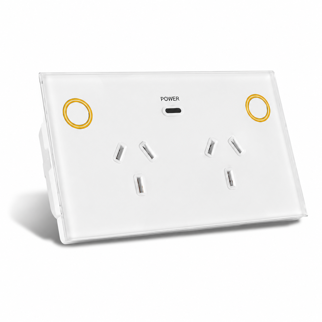 Melery Smart Zigbee AU Argentina SAA Certificate Double Wall Socket Wireless Power Point Glass Panel Remote by Alexa Google Home Assistant Hub Required