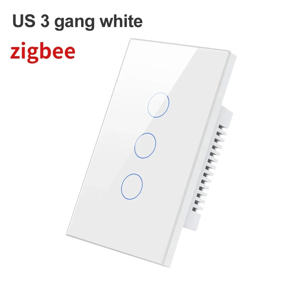 Melery Zigbee Smart Life Light Switch with/without Neutral Wire Wall Touch Sensor Glass Panel Remote by Tuya Alexa Google Home Assistant