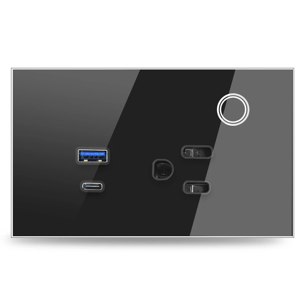 Melery Wall Socket US Plug Outlet WIFI Smart Tuya USB Type-C PD 30W 15A Power Touch Wireless Remote by Alexa Google Home Kitchen-Melery