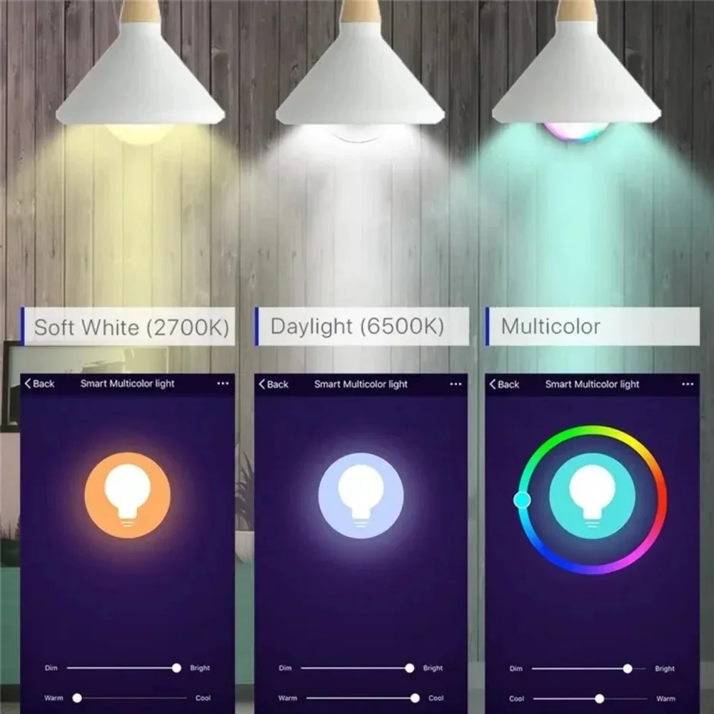 Melery Melery  GU10 Tuya Wifi Smart LED Light Bulbs Spot Lamp Warm RGB White Dimmable Smartlife APP Remote Control by Alexa Google Home-Melery