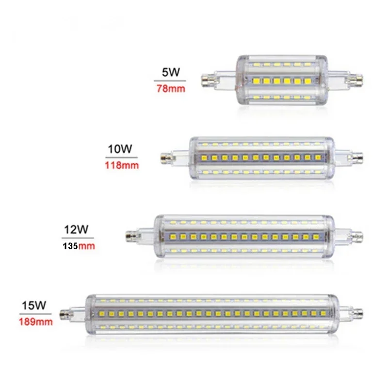 Melery R7S LED Led Light Bulb 5W/10W12W/15W Equivalent 100W Halogen Lamp Dimmable Warm 2700K-3000K/Cold White 6000K-6500K Energy Saving-Melery