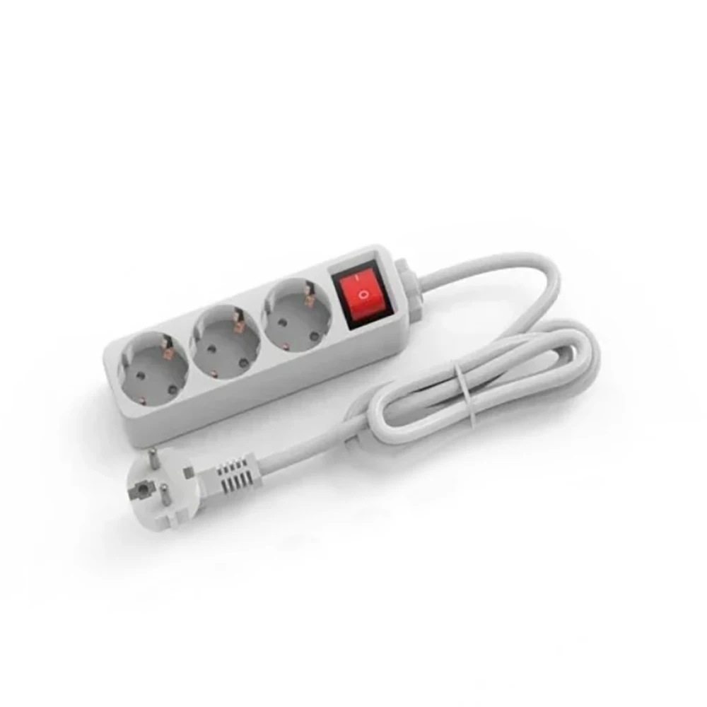 Melery  Power Strip Surge Protector 3/4/5/6 AC EU Electrical Plug Outlet Socket Lead Extension Adapter Extenstion Cord Cable 1.5m-Melery