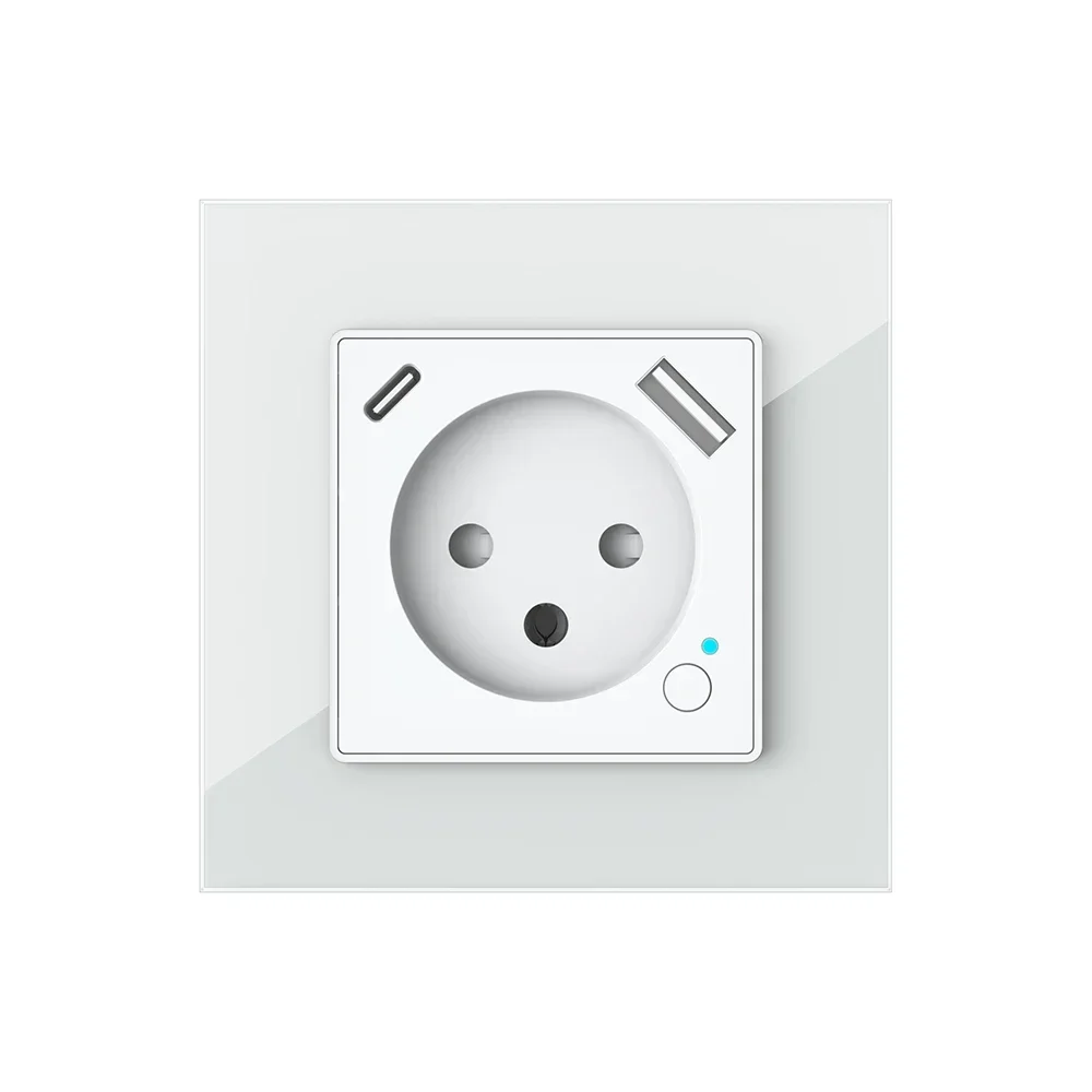 Melery Israel Wall Socket Tuya WiFi Smart Power Plug Outlet USB Type-C PD 20W Charge Port for Iphone by Alexa Dot Google Home-Melery