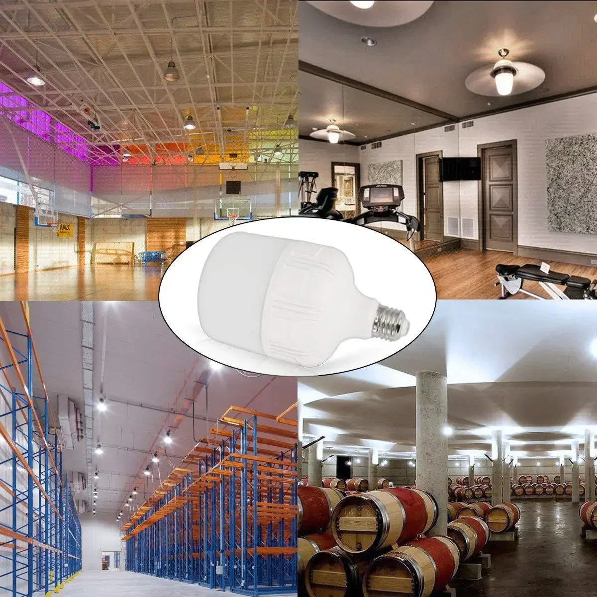 Melery E27 LED Light Bulb 250-300W HID/MH Equivalent 30W Commercial Retrofit T80 Lamp 3400 Lumens Daylight 6000K for Indoor Bedroom-Melery