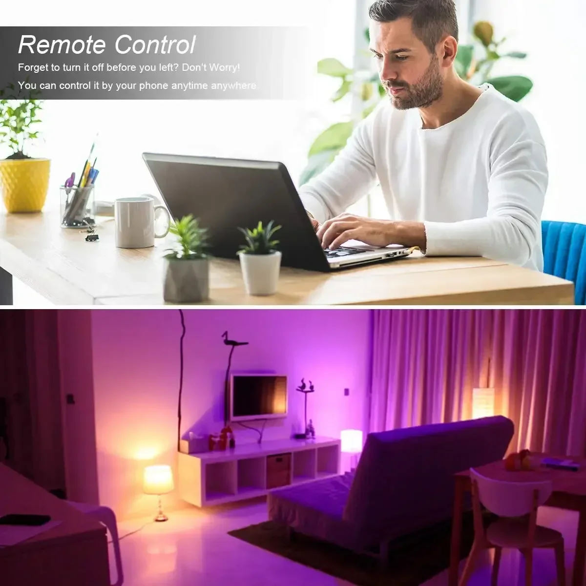 Melery Wifi Smart E27 LED Light Bulb G95 12W 1200lm Equivalen 100-240V Warm Cool White RGB Colour Changing Spot Lamp Alexa Google Home-Melery