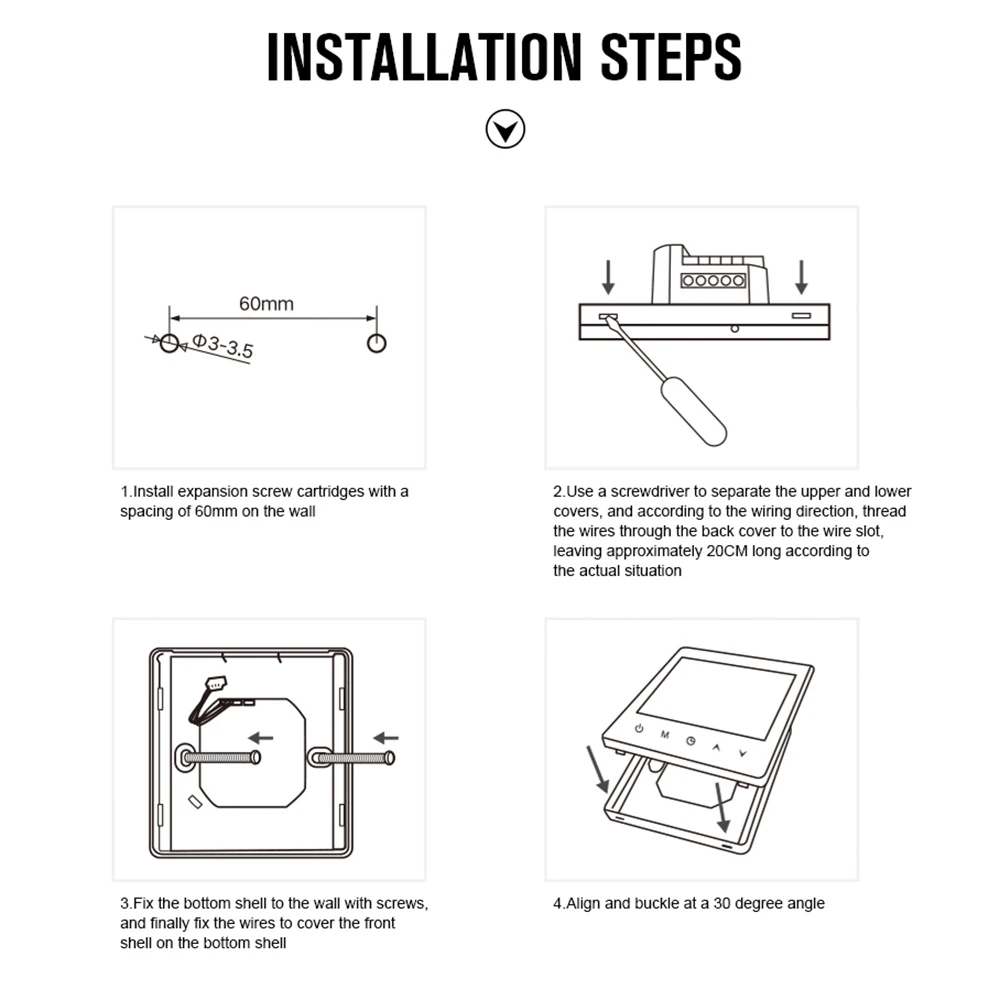 Melery WiFi Smart Thermostat Electric Floor Heating Water Gas Boiler Temperature Wireless Remote Controller by Tuya Google Home Alexa-Melery