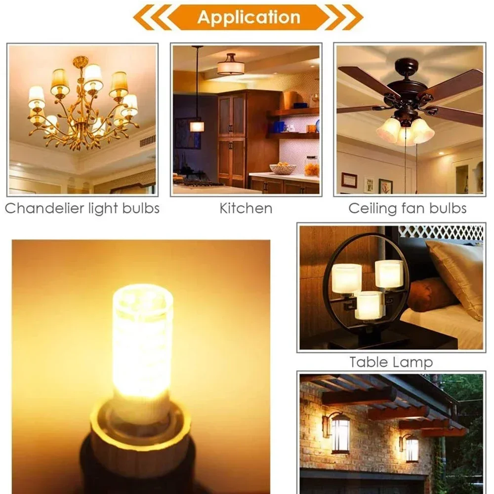 Melery Ba15d Led Light Bulb 5W Equivalent 50W Lamp Warm White 3000K Daylight 6000K Double Contact Bayonet Base Screw Lighting 12V/220V-Melery