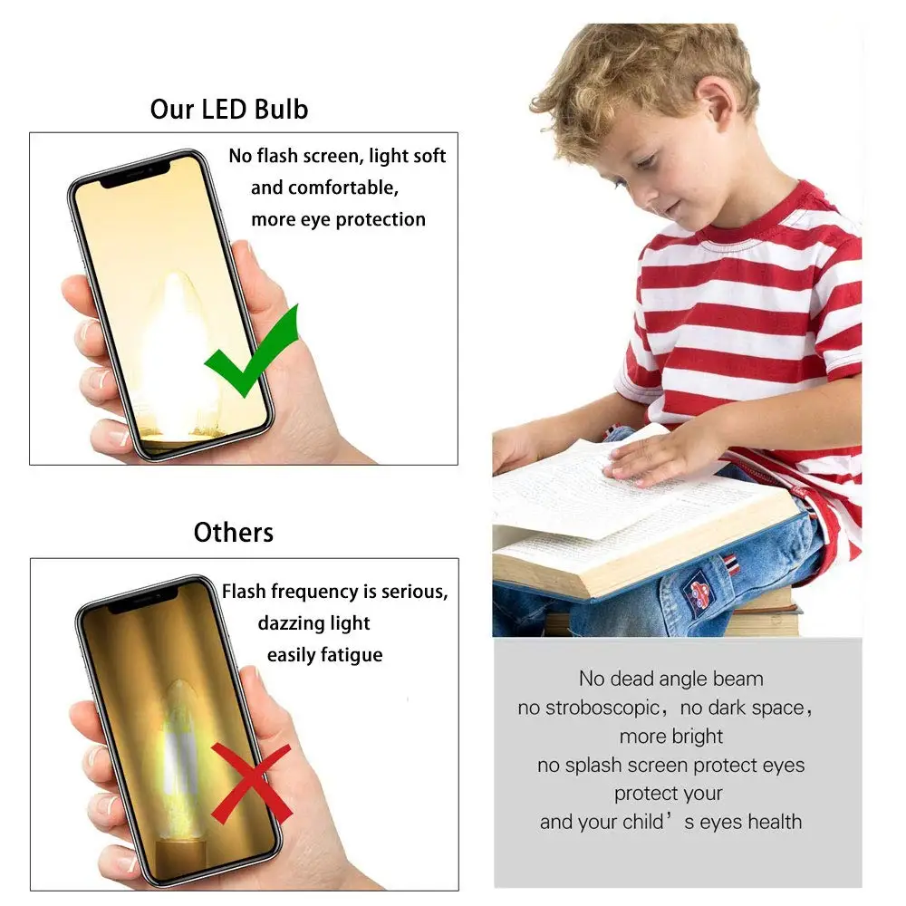 Melery B22 LED Candle Filament Led Light Bulb 4W C35 Dimmable Bayonet Vintage Edison Warm White 2700K Cold 6500K Equal 40W Incandescent-Melery