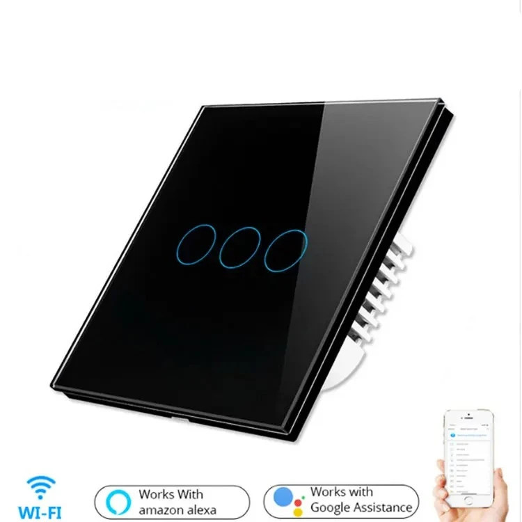 Melery Wifi Smart Light Switch Wall Glass Screen Interruptor Touch Panel Voice Control Wireless by Alexa Google Home 1/2/3/4Gang-Melery