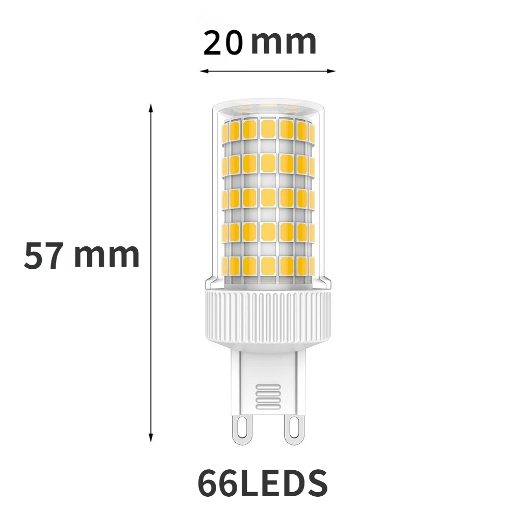 Melery G9 LED Bulbs 10W Warm White 3000K Lamp 66 SMD 2835LEDs Bulb Super Bright 800LM No Flicker AC220V-240V [Energy Class A+] 4PACK-Melery