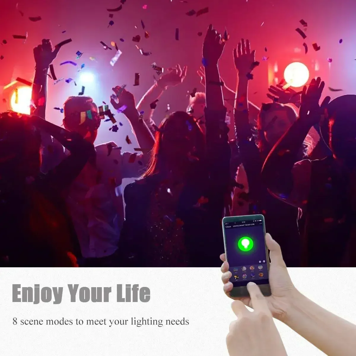 Melery Flood Light WiFi Smart Lighting 20W LED Multicolor RGB Waterproof IP65 200W Equivalent Indoor Outdoor Security Spotlight Party-Melery