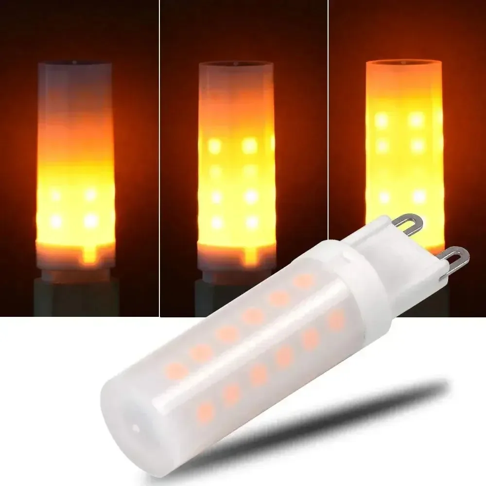 Melery  G9 Flame Lamp LED Light Bulb 0.5W PC Ceramic Paint 10lm SMD AC 220-240V 1300-1700K 360 degree [Energy Class A] 3Pack-Melery
