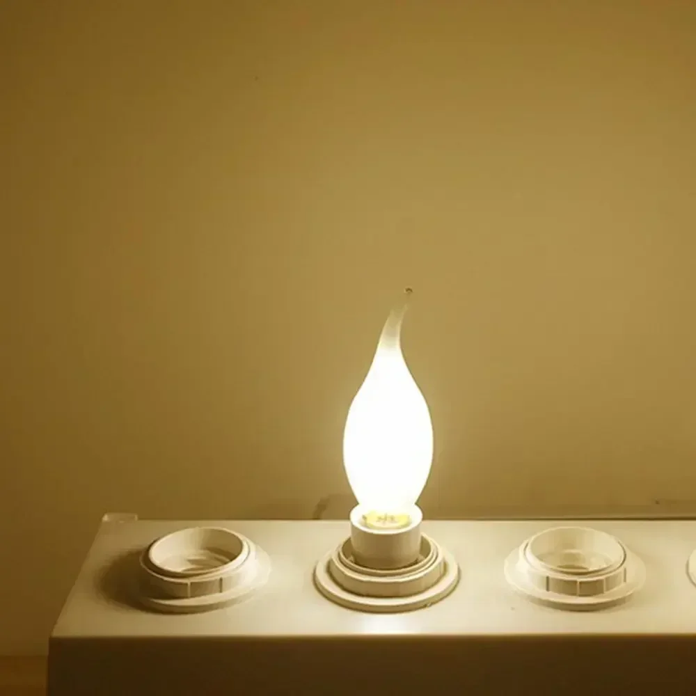 Melery E14 LED Candelabra Light Bulb 4W Lamp Warm/Cold White Matt Filament Lights 40W Replacement 400lm Antique Candle Lightbulb 5Pack-Melery