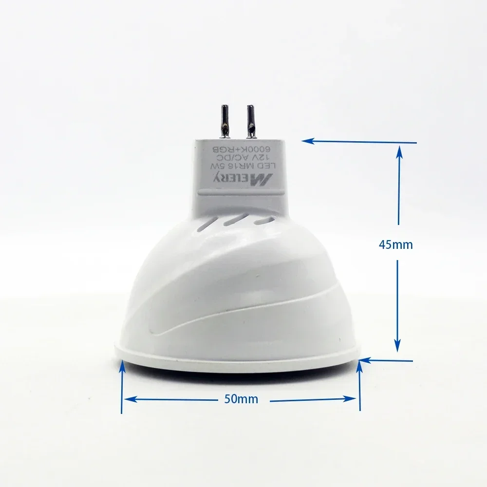 Melery MR16 WiFi Smart LED Light Bulb AC/DC 12V GU5.3 Reflector Spoltlight 50W Equivalent RGB Warm Cold White Remote Decorative Lamp-Melery